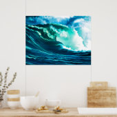 Winter-Surf-olie Poster (Keuken)