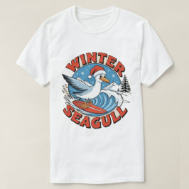 Winter Surfer Seagull T-shirt