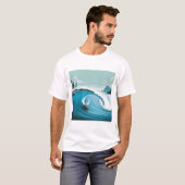 Winter Surfer Seagull T-shirt (Voorkant volledig)