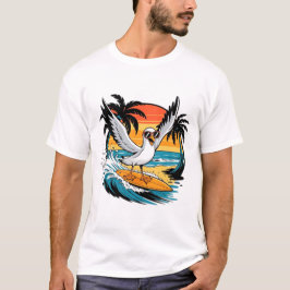 Winter Surfer Zeemeeuw, Zeemeeuw Surfen T-shirt