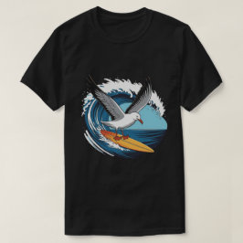 Winter Surfer Zeemeeuw, Zeemeeuw Surfen T-shirt
