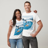Winter Surfer Zeemeeuw, Zeemeeuw Surfen, Zeemeeuw T-shirt (Unisex)
