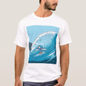 Winter Surfer Zeemeeuw, Zeemeeuw Surfen, Zeemeeuw  T-shirt (Voorkant)