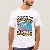 Winter Surfer Zeemeeuw, Zeemeeuw Surfen, Zeemeeuw  T-shirt (Voorkant)