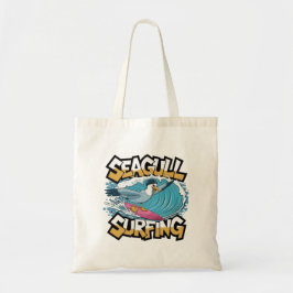 Winter Surfer Zeemeeuw, Zeemeeuw Surfen, Zeemeeuw Tote Bag