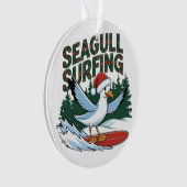 Winter Surfmeeuw, Kerstmeeuw Ornament (voorkant)
