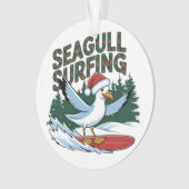 Winter Surfmeeuw, Kerstmeeuw Ornament (voorkant)