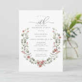 Winter Surprise Party Greenery 30e verjaardag Kaart (Staand voorkant)