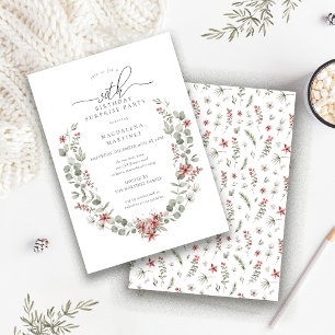Winter Surprise Party Greenery 30e verjaardag Kaart