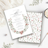 Winter Surprise Party Greenery 40e verjaardag Kaart