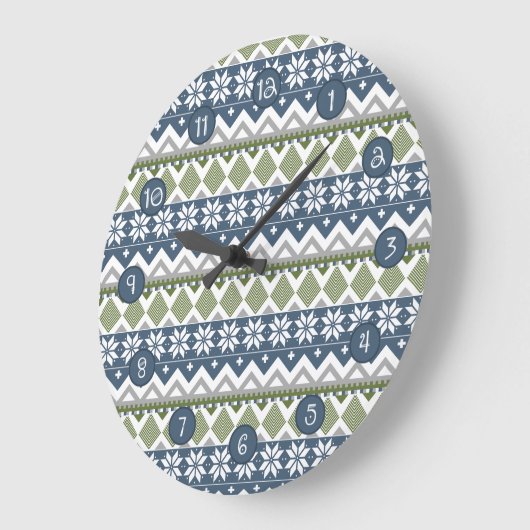 Winter Sweater Clock Grote Klok (Hoek)