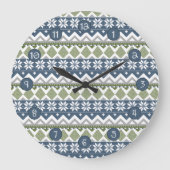 Winter Sweater Clock Grote Klok (Voorkant)
