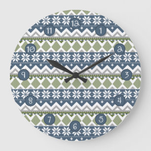 Winter Sweater Clock Grote Klok