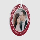 Winter Sweater Pattern | Weddenfoto Ornament (voorkant)