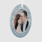 Winter Sweater Pattern | Weddenfoto Ornament (voorkant)