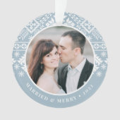 Winter Sweater Pattern | Weddenfoto Ornament (voorkant)