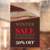 Winter Sweater Sale Custom Window Cling Raamsticker (Vel 2)