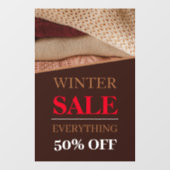 Winter Sweater Sale Custom Window Cling Raamsticker (Vel)