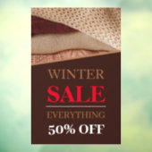 Winter Sweater Sale Custom Window Cling Raamsticker (Vel 3)