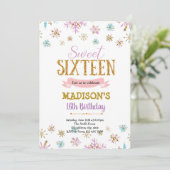 Winter sweet 16 uitnodiging (Staand voorkant)