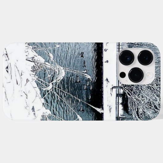 Winter Swim Case-Mate iPhone Case (Achterkant (horizontaal))