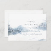 Winter Sympathie Dank u wel Bedankkaart (Voorkant / Achterkant)