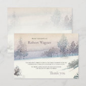 Winter Sympathie Dank u wel Kaart (Voorkant / Achterkant)