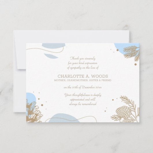 Winter Sympathie Dankkaart Bedankkaart (Voorkant)