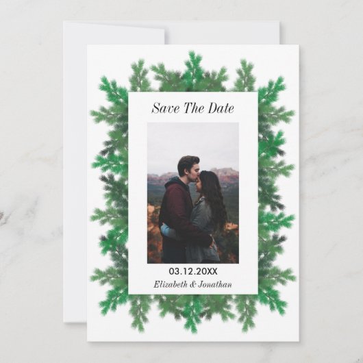 Winter Tak Foto Save The Date (Voorkant)