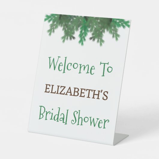 Winter Tak Huwelijksfeest Reclamebord Met Voetstuk (Voorkant)