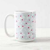 Winter Tak Patroon | Minimale Dennen Tak & Bes Koffiemok (Links)