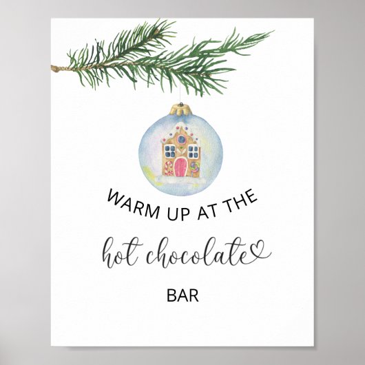 Winter tak - Up bij de Hot Chocolate bar Poster (Voorkant)