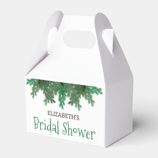 Winter Takken Bruidsdouche Bedankdoosjes (Voorkant Zijde)