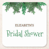 Winter Takken Bruiloft Feestje Kartonnen Onderzetters (Voorkant)