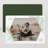 Winter takken Moderne vakantie fotokaart