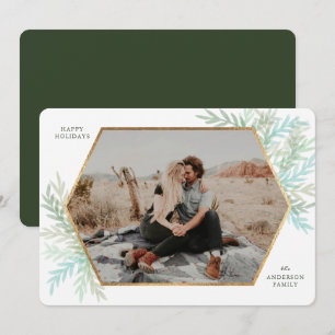 Winter takken Moderne vakantie fotokaart Kaart