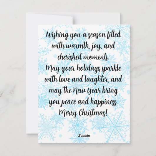 Winter Tales - Het verhaal van een sneeuwman Feestdagenkaart (Achterkant)