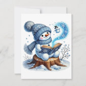 Winter Tales - Het verhaal van een sneeuwman Feestdagenkaart (Voorkant)