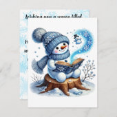 Winter Tales - Het verhaal van een sneeuwman Feestdagenkaart (Voorkant / Achterkant)