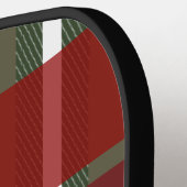 Winter Tartan Groene Festive Pickleball Paddle (Links Detail)