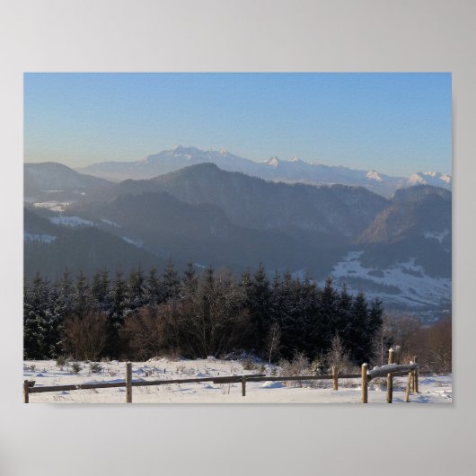 Winter Tatras uitzicht van Beskid Sądecki Poster (Voorkant)