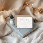 Winter Taupe Boeken voor Baby Baby shower Informatiekaartje