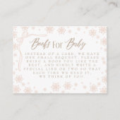 Winter Taupe Boeken voor Baby Baby shower Informatiekaartje (Voorkant)