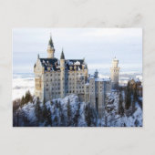Winter te Neuschwanstein Castle, Duitsland, Beiere Briefkaart (Voorkant)
