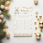 Winter Teddy Bear baby naam race baby shower spel<br><div class="desc">Winter Teddy Bear baby naam race baby shower spel</div>