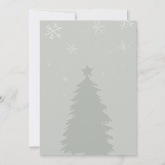 Winter Teddy Bear Baby shower Kaart (Achterkant)