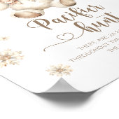 Winter Teddy Bear Baby shower Pacifier jacht spel Poster (Hoek)