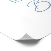 Winter Teddy Bear Baby shower Welkomstbord Poster (Hoek)