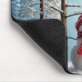 Winter Teddy Bear en Sneeuwman Muismat (Hoek)