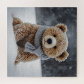 Winter Teddy Bear Puzzel (Horizontaal)